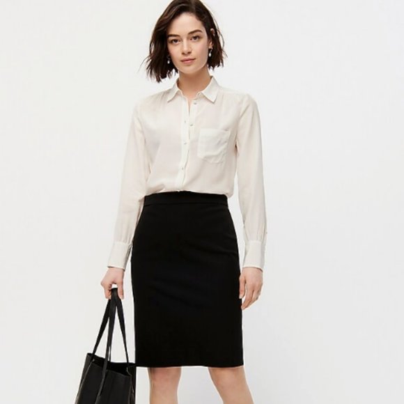 J. CREW NO. 2 COTTON PENCIL SKIRT - Picture 1 of 4